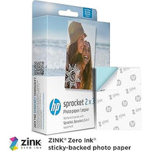 Load image into Gallery viewer, HP Sprocket 2x3 Premium Zink Sticky Back Photo Paper (20 Sheets) Compatible with HP Sprocket Photo Printers.