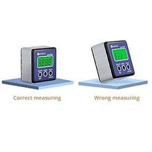 Load image into Gallery viewer, Neoteck Digital Angle Finder LCD Digital Angle Gauge Waterproof Protractor Inclinometer Bevel Box for Helicopter Bevel Angle of Miter Saw Automobile Test and Repair and ect-Blue