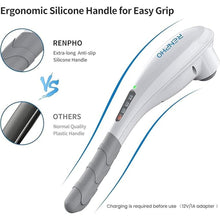 Load image into Gallery viewer, RENPHO Rechargeable Handheld Back Massager, Cordless Electric Neck Massage Tool for Shoulder, Foot, Leg, Calf, FSA & HSA Eligible, Gifts for Women and Men