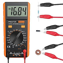 Load image into Gallery viewer, Proster LCR Meter - Capacitance Resistance Inductance Digital LCR Multimeter with LCD Over-Range Display