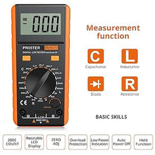 Load image into Gallery viewer, Proster LCR Meter - Capacitance Resistance Inductance Digital LCR Multimeter with LCD Over-Range Display