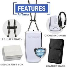 Load image into Gallery viewer, AirTamer A320W Rechargeable Personal Air Purifier, Proven Performance, Virus and Pollutant Tested*, White with Leather Travel Case