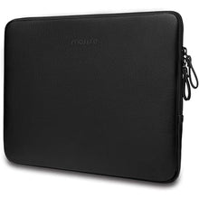 Load image into Gallery viewer, MOSISO Laptop Sleeve Bag 13.3 inch Compatible with MacBook Air/Pro, 13-13.3 inch Notebook, Compatible with MacBook Pro 14 2025-2021 M4 M3 M2 M1, PU Leather Padded Bag Waterproof Case, Black