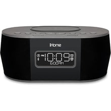 Load image into Gallery viewer, iHOME iBTW38 Wireless Charging Bluetooth Alarm Clock,Black