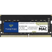Load image into Gallery viewer, Timetec Hynix IC 8GB Compatible for Apple 2017 iMac 27-inch w/Retina 5K Display, 2017 iMac 21.5-inch w/Retina 4K or Non-Retina Display DDR4 2400MHz PC4-19200 1Rx8 CL17 SODIMM Memory (Single Rank 8GB)