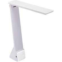 Load image into Gallery viewer, Bostitch Office KT-VLED1810-WHITE Powered Rechargeable Battery LED Desk Lamp, 3 Color Temperatures, Flip Open, White