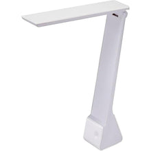 Load image into Gallery viewer, Bostitch Office KT-VLED1810-WHITE Powered Rechargeable Battery LED Desk Lamp, 3 Color Temperatures, Flip Open, White