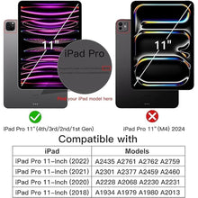 Load image into Gallery viewer, JETech Case for iPad Pro 11-Inch, 2022/2021/2020/2018 Model (4th/3rd/2nd/1st Generation), Compatible with Pencil, Cover Auto Wake/Sleep (Black)