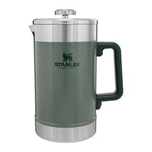 Load image into Gallery viewer, STANLEY Classic Stay-Hot French Press Coffee Maker 48 oz | 5 Minute Brew, 4 Hours Hot | Mesh Filter for Coffee Grounds | Insulated Stainless Steel French Press | BPA-Free | Hammertone Green