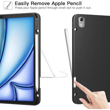 Load image into Gallery viewer, ZtotopCases for iPad Air 13 Inch M2 2024 Case/iPad Pro 12.9 3rd Generation 2018 with Pencil Holder, Lightweight Slim Soft TPU Back Trifold Smart Cover with Auto Sleep/Wake, Black