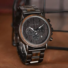Load image into Gallery viewer, 2win Engraved Wooden Watch for Boyfriend My Man Fiancé Husband Customized Personalized Wood Watches for Men Birthday Anniversary Personalized Watch