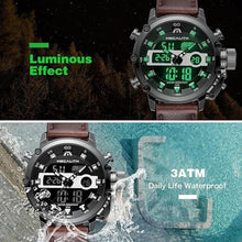 Load image into Gallery viewer, MEGALITH Mens Watches Waterproof Digital Military Sport Tactical Multifunction Heavy Duty Led Rugged Watch for Men, Alarm Stopwatch, Nylon/Leather Strap