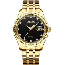 Load image into Gallery viewer, MASTOP Couple Watches Dress Wrist Watch Golden Watch Men Women Stainless Steel Waterproof Quartz Watch