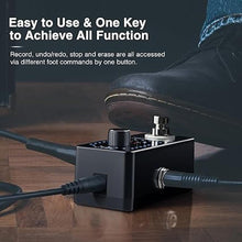 Load image into Gallery viewer, LEKATO Looper Guitar Pedal Guitar Loop Pedal Tuner Pedal 9 Loops 40 Minutes Record Time Unlimited Overdubs for Electric Guitar Bass (Black)