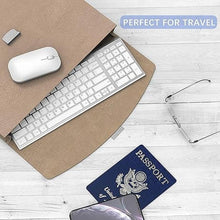 Load image into Gallery viewer, seenda Rechargeable Wireless Keyboard Mouse, Ultra Thin Low Profile Wireless Keyboard and Mouse with Number Pad, Quiet Portable Combo Compatible for Windows XP/7/8/10/11/11 Pro, Silver White