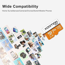 Load image into Gallery viewer, KOOTION 128GB Micro SDXC UHS-I U3 V30 A1 Memory Card - High Speed TF Card for Phone, Camera