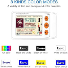 Load image into Gallery viewer, Eyoyo Digital Magnifier Portable Electronic Video Magnifier Reading Aids 3.5 Inch LCD Screen for Low Vision 2x-25x Zoom Foldable Handle