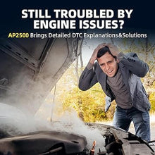 Load image into Gallery viewer, Autel AP2500 OBD2 Scanner Bluetooth Code Reader, Upgraded of AP200, OBDII Scanner All-System Diagnostic Tool, CAN FD, 5 Hot Resets, AutoVIN, Check Engine Light, Car Code Reader for iOS