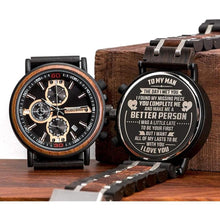 Load image into Gallery viewer, BOBO BIRD S18-1 Personalized Engraved Wood Watch Customized Wooden Watches for Husband Boyfriend Birthday Anniversary