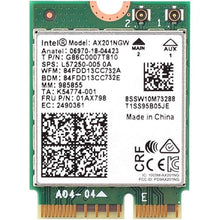 Load image into Gallery viewer, AX201NGW WiFi Card,WiFi 6E M.2 Laptop 2.4Gbps 802.11ax Wireless Intel AX201 Wireless Card 11AX WiFi Adapter with Bluetooth 5.3 MU-MIMO for Windows 10, 64-bit, Google Chrome OS, Linux(64bit)