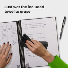 Load image into Gallery viewer, Rocketbook Fusion Reusable Undated Productivity Planner, Letter Size 8.5x11, Gray - Goals, Monthly and Weekly Calendar, Daily To-do List, Lined and Dotted Notes Pages