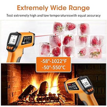 Load image into Gallery viewer, Infrared Temp Gun Thermometer, Non-Contact Digital Laser Infrared Thermometer Temperature Gun, Adjustable Emissivity IR Thermometer Heat Temperature Reader Gun (-58°F to 1022°F)