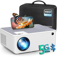 Load image into Gallery viewer, FANGOR 1080P HD Projector, WiFi Bluetooth Projectors, Max 230” Projection Screen Portable Home Theater Video Movie Proyector With Tripod, Compatible with HDMI, USB, Laptop, iOS & Android Phone