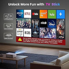 Load image into Gallery viewer, FANGOR 1080P HD Projector, WiFi Bluetooth Projectors, Max 230” Projection Screen Portable Home Theater Video Movie Proyector With Tripod, Compatible with HDMI, USB, Laptop, iOS & Android Phone