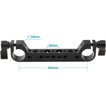 Load image into Gallery viewer, CAMVATE 19mm Dual-Port Rod Clamp Bracket for 19mm Studio System(104mm Distance Center) - 2357