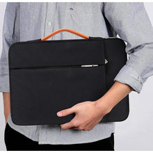 Load image into Gallery viewer, Lacdo 360° Protective Laptop Sleeve Case for 14 inch New MacBook Pro M4/M3/M2/M1 Chips Pro Max A3112 A3401 A3185 A2918 A2992 A2779 2024-2021 | 13.8" Surface Laptop 7th Copilot+PC Computer Bag, Black