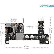 Load image into Gallery viewer, UCTRONICS PoE HAT for Raspberry Pi 4B/3B+, Power Over Ethernet (PoE) Support 802.3af PoE Network Standard, Compatible with Pi 4B / 3B+
