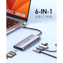 Load image into Gallery viewer, LENTION USB C Hub with 4K HDMI, 3 USB 3.0, SD/Micro SD 3.0 Card Reader, Compatible 2023-2016 MacBook Pro, New Mac Air/Surface, Chromebook, iPhone15 or More, Stable Driver Adapter (C34, Space Gray)