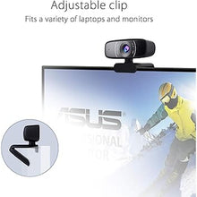 Load image into Gallery viewer, ASUS Webcam C3 1080p HD USB Camera - Beamforming Microphone, Tilt-Adjustable, 360 Degree Rotation, Wide Field of View, Compatible with Skype, Microsoft Teams and Zoom