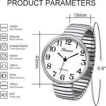 Load image into Gallery viewer, Blekon Collections New Super Large Face Stretch Band Japanese Movement PC21J Fashion Watch