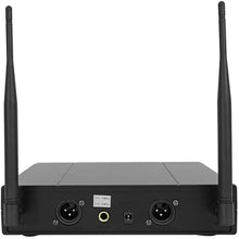 Load image into Gallery viewer, Rockville RWM72U Dual UHF Wireless Handheld Microphone System, 200 Channels, Digital Display, Long Range, for Karaoke and Live Performances