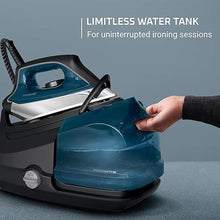 Load image into Gallery viewer, Rowenta Steam Iron for Clothes, Steam Pro Stainless Steel Soleplate, 1.1L Removable Tank, 1800W, Blue