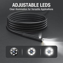Load image into Gallery viewer, Teslong Inspection Camera, Dual Lens Borescope Camera with Light, NTS300 5" IPS Industrial Endoscope, 1080P Waterproof Flexible Mechanic Fiber Optic Snake Scope Cam for Wall Automotive Engine (3.3FT)