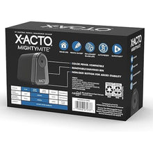 Load image into Gallery viewer, X-ACTO Pencil Sharpener, Mighty Mite Electric Pencil Sharpener with Pencil Saver, SafeStart Motor, Small Pencil Sharpener Perfect for Teacher and Homeschooling Supplies, Black, 1 Count