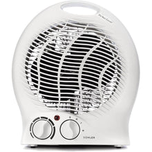 Load image into Gallery viewer, Sohler Portable Electric 1500W Fan Heater with Adjustable Thermostat, Overheat and Tip-Over Protection, ETL Certified, Ideal for Home & Office, White