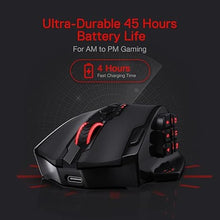 Load image into Gallery viewer, Redragon M913 Impact Elite Wireless Gaming Mouse, 16000 DPI Wired/Wireless RGB Mouse with 16 Programmable Buttons, 45 Hr Battery and Pro Optical Sensor, 12 Side Buttons MMO Mous
