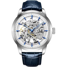 Load image into Gallery viewer, Automatic Mens Watches Skeleton Mechanical Wrist Watch for Men Waterproof Genuine Leather Watchband Luxury Self-Winding Stainless Steel Analog Watch for Men Collection PAGANI DESIGN (blue silver 1638)