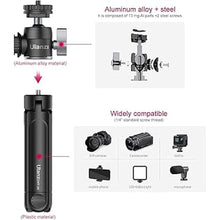 Load image into Gallery viewer, ULANZI Mini Camera Tripod with 360° Ball Head & Cold Shoe, Extendable Small Selfie Stick Tabletop Tripod Stand Handle Grip for Camera iPhone 11 Canon G7X Mark III Sony ZV-1 RX100 VII A6600 Vlogging