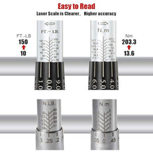 Load image into Gallery viewer, 1/2-Inch Drive Click Torque Wrench (10-150 ft.-lb./13.6-203.3 Nm) Dual-Direction Adjustable Torque Wrench Set