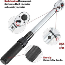 Load image into Gallery viewer, 1/2-Inch Drive Click Torque Wrench (10-150 ft.-lb./13.6-203.3 Nm) Dual-Direction Adjustable Torque Wrench Set