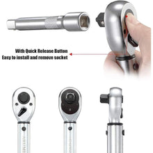 Load image into Gallery viewer, 1/2-Inch Drive Click Torque Wrench (10-150 ft.-lb./13.6-203.3 Nm) Dual-Direction Adjustable Torque Wrench Set