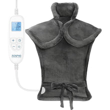 Load image into Gallery viewer, RENPHO Heating Pad for Back Pain Relief, Mothers Day & Birthday Gifts for Mom Dad Women Men Her Him, FSA HSA Eligible, Neck and Shoulder Heat Pad, Fast Heating, 24"x33", ETL Certified, Gray