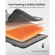 Load image into Gallery viewer, RENPHO Heating Pad for Back Pain Relief, Mothers Day & Birthday Gifts for Mom Dad Women Men Her Him, FSA HSA Eligible, Neck and Shoulder Heat Pad, Fast Heating, 24"x33", ETL Certified, Gray