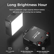 Load image into Gallery viewer, VL-81 LED Video Light w Softbox, Portable Light for Photography Cold Shoe On-Camera Video Lights CRI95+ 3200K-5600K Bi-Color 3000mAh Rechargeable Dimmable Vlog Light for DSLR Camera Gopro