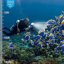 Load image into Gallery viewer, Suptig Waterproof Light Underwater Light Dive Light for Gopro Hero 13, Hero 12,11,10, 9, 8, 7, 6, 5, 4, 3,2, DJI osmo, Akaso, Insta 360 and Canon Nikon Sony Olympus SLR Cameras Waterproof 180ft(55m)