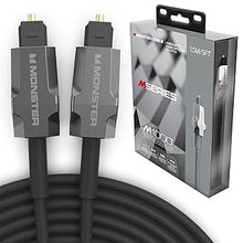 Load image into Gallery viewer, Monster M-Series 1000 Fiber Optical Audio Toslink Cable, Sound Bar Optical Audio Cable with Gold Connectors, 5ft